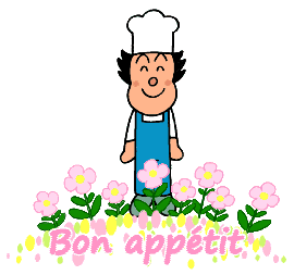 Bon appétit cuisinier fleurs